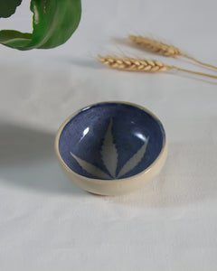Blue Leaf Small Bowl