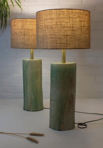Kintsugi Carved Green Tall Lamps